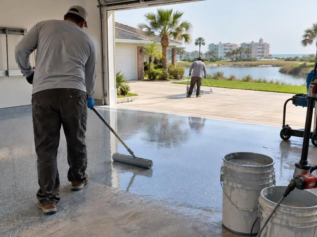 Polyaspartic Floor Coating in Brownsville, TX